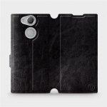 Pouzdro Mobiwear Parádní flip Sony Xperia XA2 v provedení C_BLS Black&Gray s šedým vnitřkem – Zboží Mobilmania