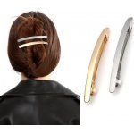 2 balení velkých těžkých kovových spon do vlasů pro ženy, dívky, jednoduché retro francouzské – Zboží Mobilmania