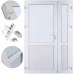 Vobri vchodové dvoukřídlé 140 x 210 cm levé bílé – Zboží Mobilmania