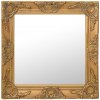 Zrcadlo zahrada-XL barokní styl 50 x 50 cm zlaté