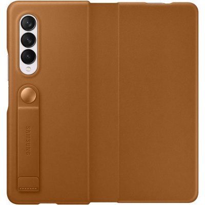 Samsung Leather Flip Cover Galaxy Z Fold3 hnědé EF-FF926LAEGWW – Zboží Mobilmania