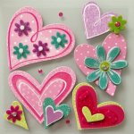 IMPOL TRADE 3D samolepky na zeď dětské srdíčka 3D002 30 x 30 cm – Zbozi.Blesk.cz