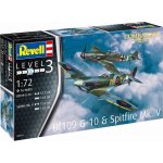 Revell ModelSet letadla 63710 Bf109G 10 & Spitfire Mk.V 1:72 – Zbozi.Blesk.cz