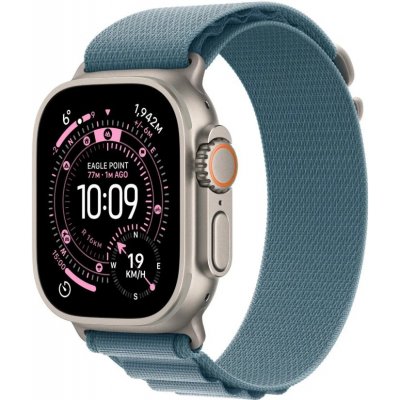 Apple Watch Ultra 3 (2025) 49mm Přírodní titan se světle modrým alpským tahem M MEWM4QC/A – Zboží Živě
