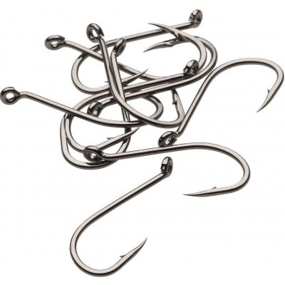 Kinetic Short Shank Single Hook Black vel.9 6 ks