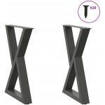 Omaxi 958830 Nohy k jídelnímu stolu 2 ks antracitové 50 x 72-73,3 cm ocelové – Zboží Dáma