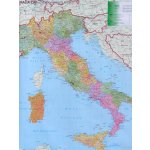Stiefel Itálie - nástěnná mapa PSČ 100 x 140 cm Varianta: bez rámu v tubusu, Provedení: laminovaná mapa v lištách – Zboží Dáma