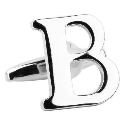 Bubibubi manžetový knoflíček stříbrné písmeno B – Zboží Mobilmania