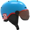 Snowboardová a lyžařská helma Salomon Grom Visor JR 17/18