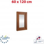 Okna Hned Plastové okno 60x120 cm zlatý dub/bílá otevíravé i sklopné pravé – Hledejceny.cz