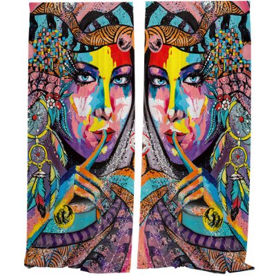 IMPAR Závěsy Indiánka art (Rozměr : 140x250, Materiál: Interlock) – Hledejceny.cz