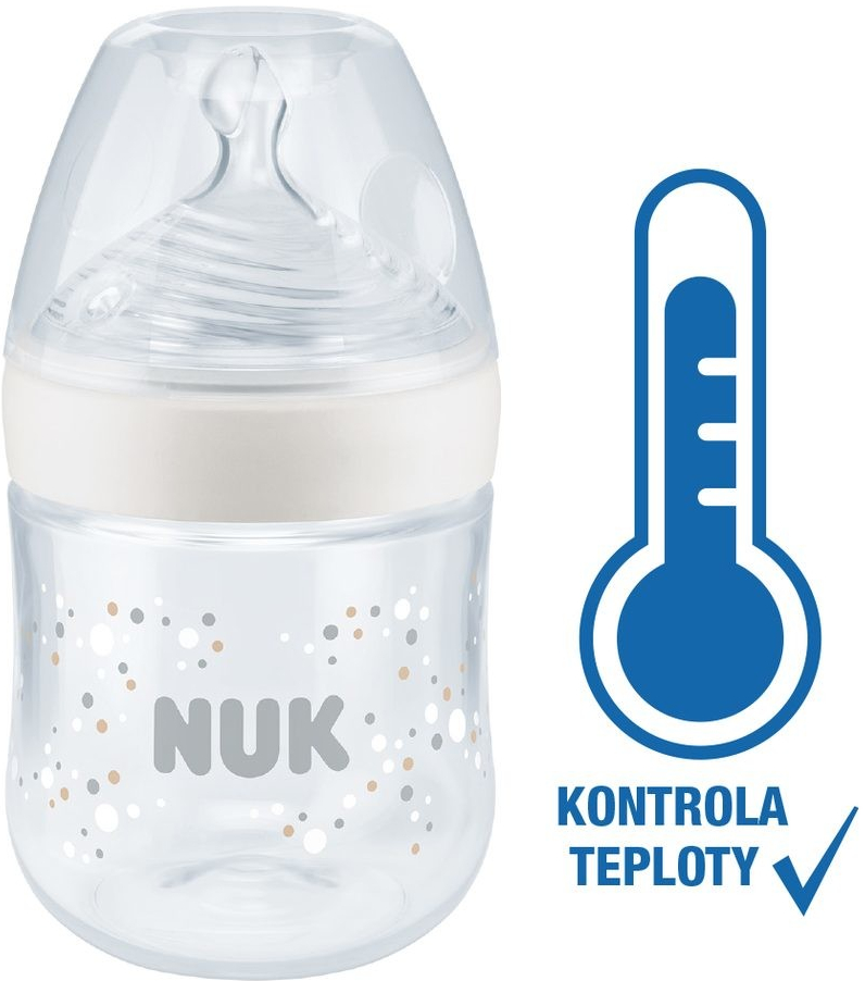 Nuk kojenecká láhev Nature Sense s kontrolou teploty bílá 150 ml od 179 Kč  - Heureka.cz