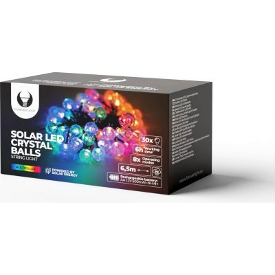String Light Solar LED CRYSTAL BALLS SCB61 6,5m 30 koulí multicolor Forever Light – Hledejceny.cz