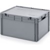 Úložný box HTI Plastová EURO přepravka 800x600x435 mm s víkem MC-3879