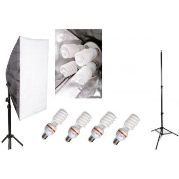 Elementrix softbox set lampa 4x35W stativ