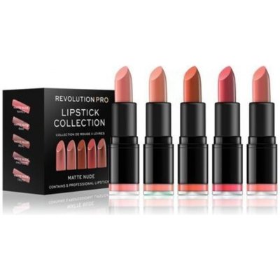 Makeup Revolution rtěnka Matte Nude Lipstick Collection 5 x 3,2 g dárková sada – Zboží Mobilmania