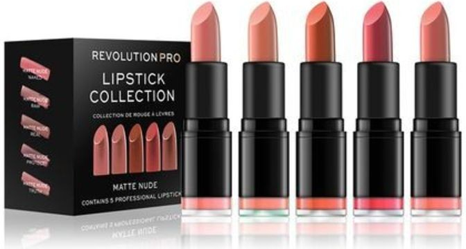Makeup Revolution rtěnka Matte Nude Lipstick Collection 5 x 3,2 g dárková sada