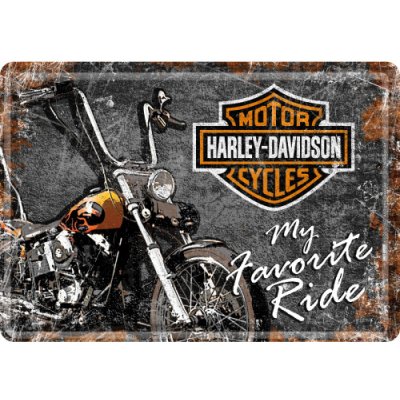 Postershop Plechová pohlednice - Harley-Davidson My Favourite Ride – Hledejceny.cz