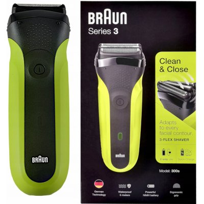 Braun Series 3 300 černý, limetkový – Sleviste.cz