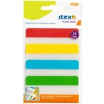 Záložka samolepicí Stick'n Hopax, 38x76 mm, plastová, extra pevná, základní barvy, 4x6 ks – Hledejceny.cz
