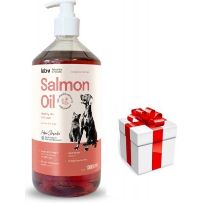 Lab-V 100% lososový olej pro psy a kočky všech věkových kategorií 1000 ml – Zboží Dáma