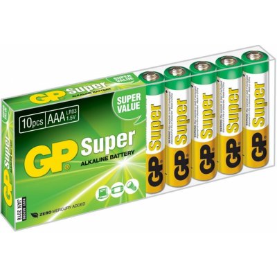 GP Super Alkaline AAA 10ks 1013100102 – Zbozi.Blesk.cz