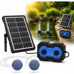 Solární provzdušňovač jezírka AP222 – 2200 mAh baterie, 2 režimy výkonu, 72 časových režimů, 3W panel – Hledejceny.cz