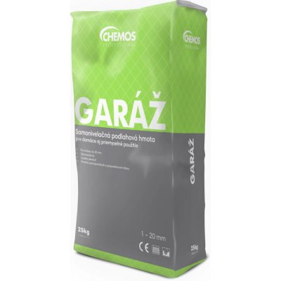 Samonivelační hmota CHEMOS Garáž pro dílny, sklady a garáže – 5–20 mm, 25 kg – Hledejceny.cz