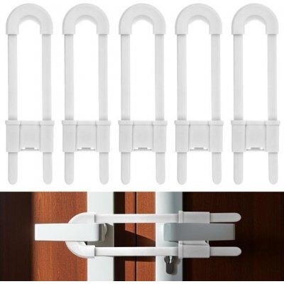 Ptwola bezpečnostní zámky ve tvaru U bílý 5 ks – Hledejceny.cz