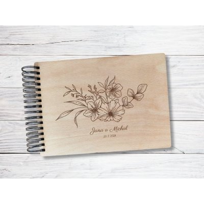 Black M Design Svatební fotoalbum – Vůně jara Barva vnitřních papírů: Bílá, Vyber typ vazby: Pevná dělená (černá) – Sleviste.cz