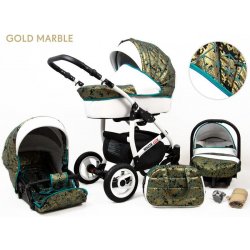 Raf-Pol kombinovaný White Lux Gold Marble Báze isofix k autosedačkám Raf-pol  0-13 kg 2019 kočárek - Nejlepší Ceny.cz