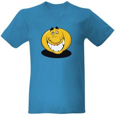 Tričko s potiskem Just smile pánské Královská modrá – Zboží Mobilmania