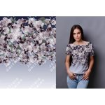 Úplet fialovošedý A0032, květinová bordura, š.175 – Zbozi.Blesk.cz