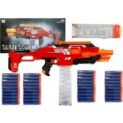 Lean Toys Dětská puška Blaze Storm s velkým zásobníkem na pěnové náboje