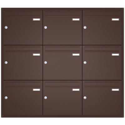 Sestava 9 luxusních schránek Max Knobloch - UP110 Barva: Hnědá – Hledejceny.cz