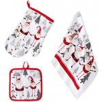 KUCHYŇSKÝ VÁNOČNÍ SET-UTĚRKA, CHŇAPKA, RUKAVICE – Zboží Dáma