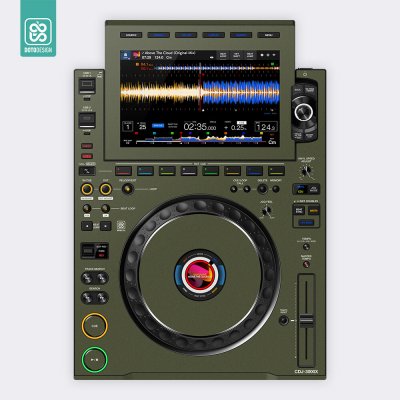 Doto Design Skin CDJ 3000X FULL COLORS Army Green – Zboží Živě