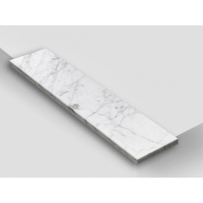 TONE OF STONE Venkovní parapet z přírodního kamene - Mramor Bianco Carrara lesk, 500x150x20 mm – HobbyKompas.cz