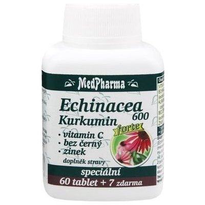 MedPharma Echinacea 600 Forte+kurkumin+vit.C+bez černý+zinek 67 tablet