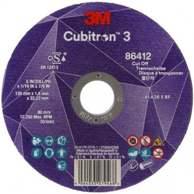 3M Cubitron Řezný kotouč 125 x 1,6 x 22,23 mm 86412 – Zboží Dáma