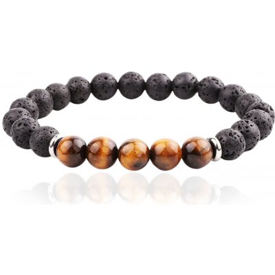 Sam's Artisans korálkový náramek Lava Stone & Tiger Eye INRM224