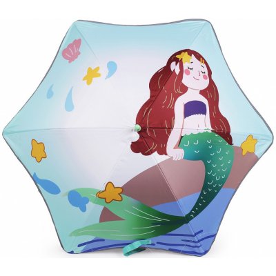 Dětský deštník s reflexním lemem 4 modrá pomněnková mořská panna