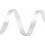 Atlasová stuha oboulící šíře 10 mm Varianta: 01 bílá, Balení: 22.5 m – Zboží Dáma