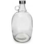 Demižon holý skleněný 2L ucho s uzávěrem INOX – Sleviste.cz