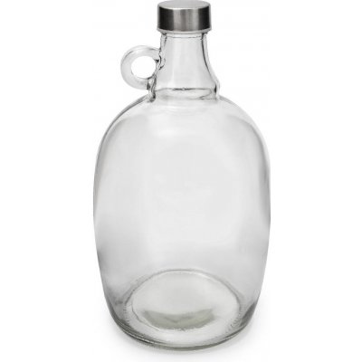 Demižon holý skleněný 2L ucho s uzávěrem INOX – Sleviste.cz