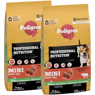 Pedigree Adult Small hovězí a zelenina 2 x 12 kg – Hledejceny.cz