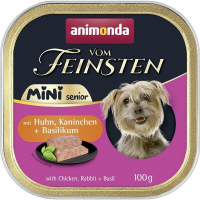 Animonda Vom Feinsten Mini Senior kuře králík bazalka 100 g – Sleviste.cz