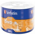 Verbatim DVD-R 4,7GB 16x, Advanced AZO, cakebox, 100ks (43549) – Zboží Živě