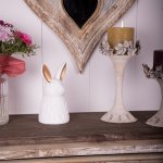 Bílá keramická dekorace socha králíka 11*11*21 cm – Hledejceny.cz
