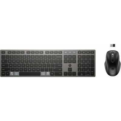 HP 720 Multi-Device Rechargeable Wireless Keyboard and Mouse Combo 9T5A9AA#BCM – Zboží Živě